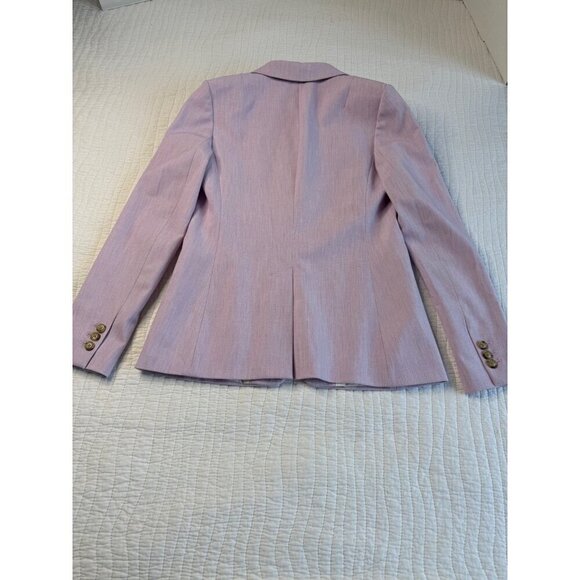Banana Republic Classic Career Long And Lean Blazer Jacket SZ 0 Lavender - Picture 9 of 9